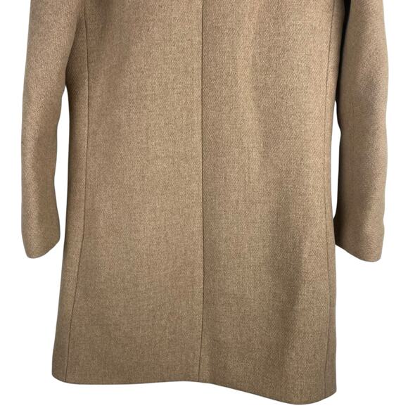J. Crew Cocoon Coat in Italian Stadium Cloth Wool Blend Tan Size 0 - Picture 10 of 12